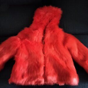 [Never worn] New Red Faux fur jacket